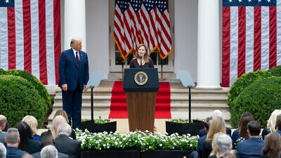 Judge Amy Coney Barrett delivers remarks after U.S. President Donald Trump announced her as his nominee for Associate Justice of the U.S. Supreme Court in the Rose Garden at the White House on Sept. 26, 2020. Credit: White House/Andrea Hanks.