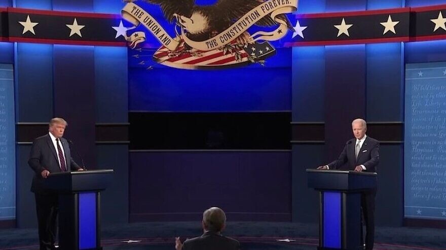First 2020 presidential debate in Cleveland. Source: Screenshot.