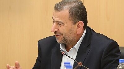 Hamas deputy head Saleh al-Arouri, Oct. 21, 2017. Credit: Tasnim News Agency via Wikimedia Commons.