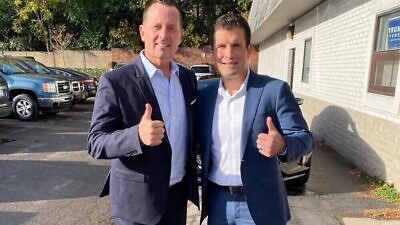 Eric Esshaki (right) with former U.S. Ambassador to Germany Richard Grennell. Source: Eric Esshaki/Facebook.