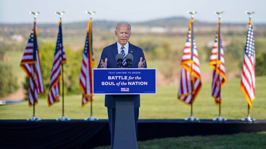 President-elect Joe Biden speaking in Gettysburg, Pa., on Oct. 7, 2020. Source: Joe Biden/Facebook.