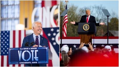Former U.S. Vice President and Democratic presidential candidate Joe Biden and U.S. President Donald Trump on the campaign trail in 2020. Source: Trump campaign via Facebook/Biden Campaign via Facebook.