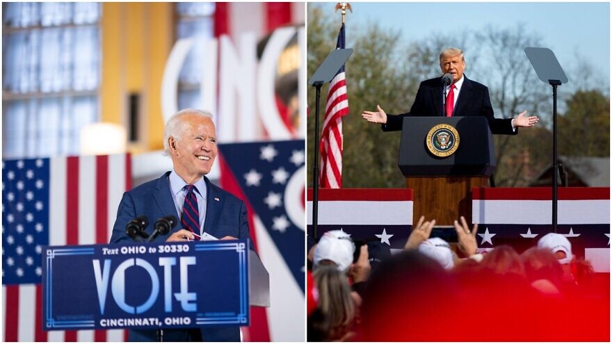Former U.S. Vice President and Democratic presidential candidate Joe Biden and U.S. President Donald Trump on the campaign trail in 2020. Source: Trump campaign via Facebook/Biden Campaign via Facebook.