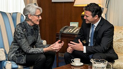 Under Secretary for Political Affairs Wendy Sherman with Yossi Cohen, national security adviser to the prime minister of Israel, at the U.S. Department of State in Washington, D.C., on Feb. 18, 2015. Credit: U.S. Department of State.