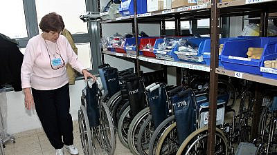 Medical equipment lent out by Yad Sarah. Credit: Courtesy.