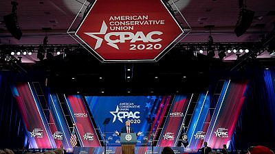 U.S. President Donald Trump speaks at the Conservative Political Action Conference (CPAC) at the Gaylord National Resort and Convention Center in Oxon Hill, Md., Feb. 29, 2020. Photo by Tia Dufour/White House.