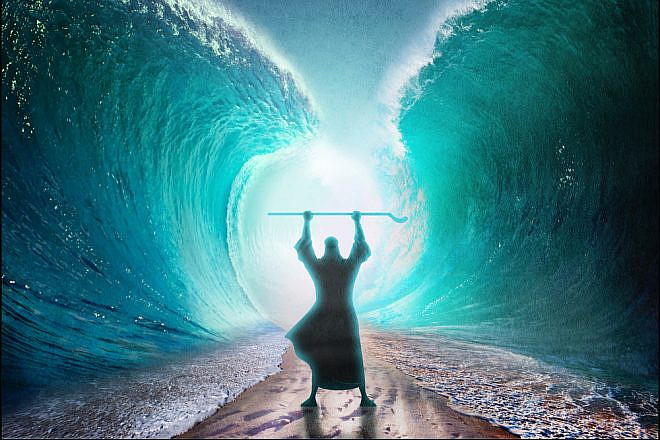 Moses parting the Red Sea. Credit: Mashosh/Shutterstock.