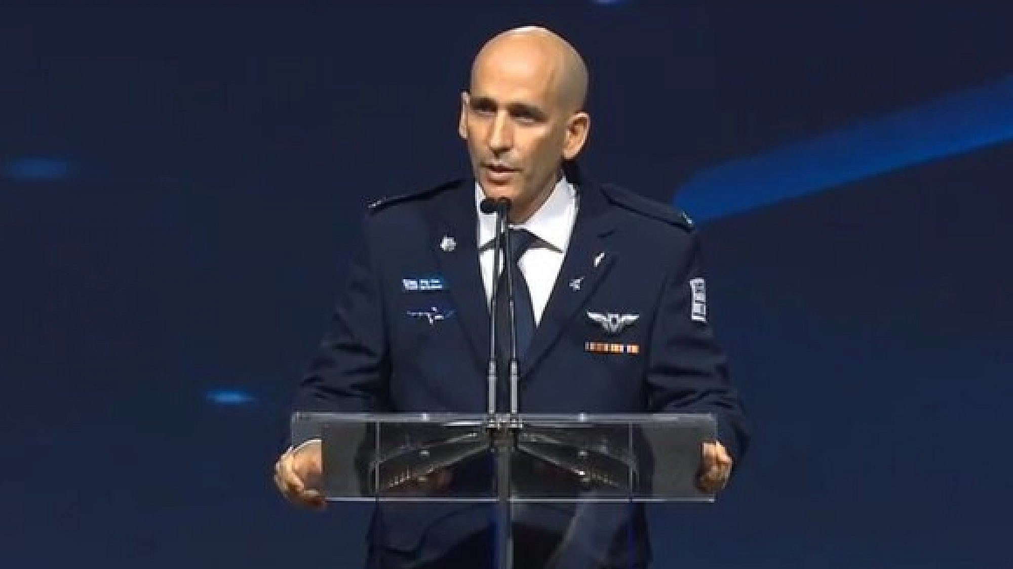 Then-IDF Brig. Gen. Tal Kalman, Aug. 2, 2018. Source: IAF/Twitter.