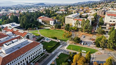 Aerial view of buildings in the University of California, Berkeley campus. Credit: Sundry Photography/Shutterstock.