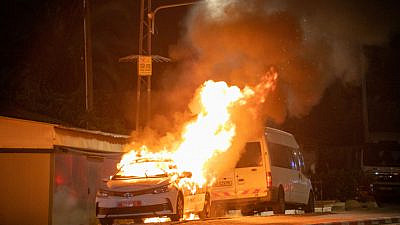 The Israeli city of Lod, where synagogues and cars were torched, and shops damaged, by Arab rioters, May 11, 2021. Photo by Yossi Aloni/Flash90.