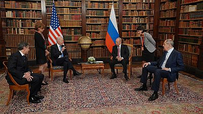U.S. President Joe Biden meets with Russian President Vladimir Putin in Geneva, June 16, 2021. Source: Facebook/The White House.