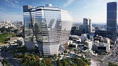 Architect’s rendering of ToHa Tel Aviv office complex. Image courtesy of Ron Arad Architects/Israel21c.