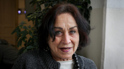 Israeli attorney Lea Tsemel  at the Jerusalem Magistrate's Court on March 4, 2021. Photo by Nati Shohat/Flash90.