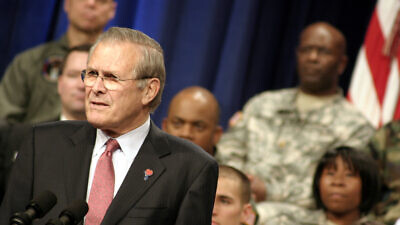 Donald Rumsfeld. Credit: Jason and Bonnie Grower/Shutterstock.