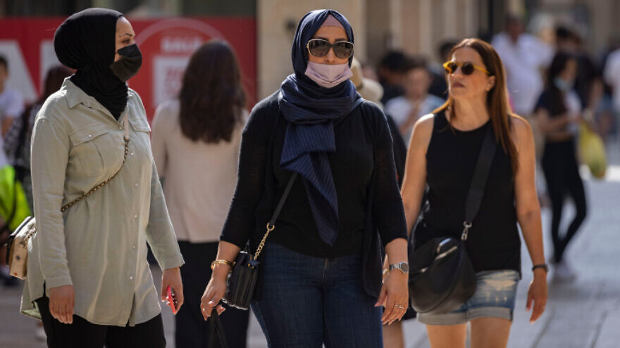 The Mamilla Mall in Jerusalem, July 19, 2021. Photo by Olivier Fitoussi/Flash90.