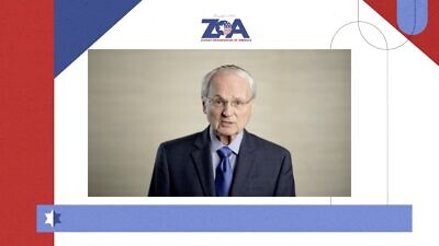 ZOA president Mort Klein speaking at the annual gala on Dec. 22, 2021. Source: Screenshot.