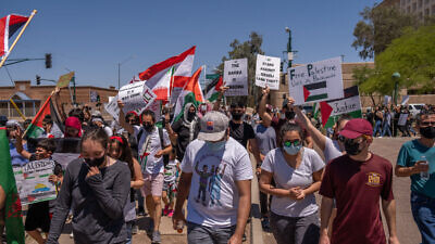 A pro-Palestinian rally at Arizona State University in June 2021 held by Students for Justice in Palestine. Source: Facebook.