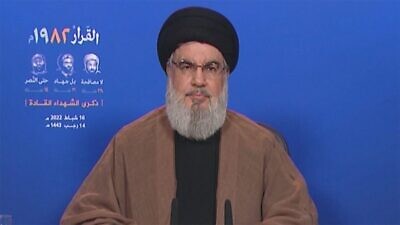 Hezbollah Secretary-General Hassan Nasrallah. Source: Screenshot.