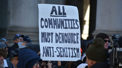 People marching from Manhattan to Brooklyn to protest the rise in antisemitism in New York, Jan. 5, 2020. Photo by Christopher Penler/Shutterstock.
