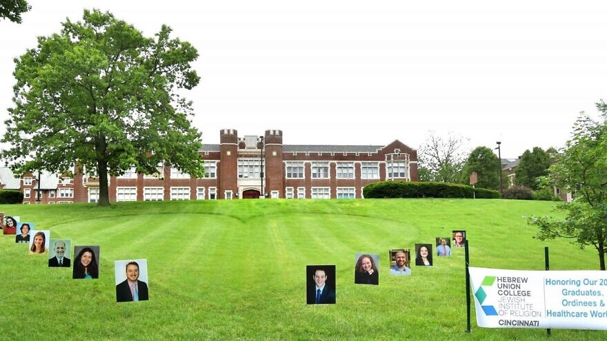 Hebrew Union College-Jewish Institute of Religion (HUC-JIR) displays its graduates during coronavirus lockdowns in 2020. Credit: HUC-JIR.