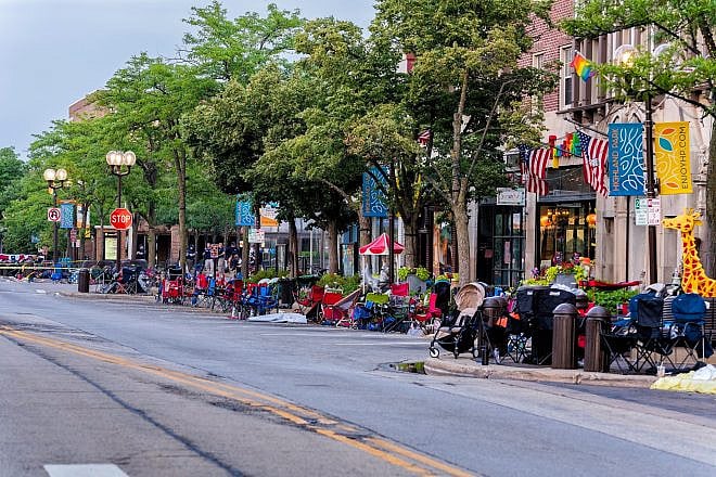 The suburban city of Highland Park, Ill., where a 21-year-old gunman opened fire at a July 4th parade, killing seven people and wound more than 30, July 6, 2022. Credit: marchello74/Shutterstock.