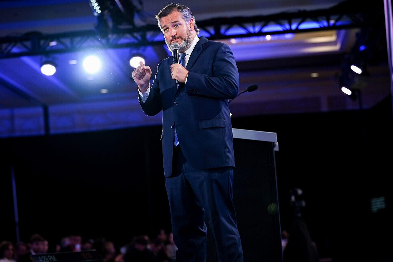Sen. Ted Cruz (R-Texas) speaking at the Christians United for Israel (CUFI) Summit in Washington, D.C., July 2002. Credit: CUFI.