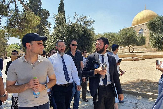 American Jewish conservative political commentator and columnist Ben Shapiro at the Temple Mount on July 24, 2022. Photo by Michael Miller.