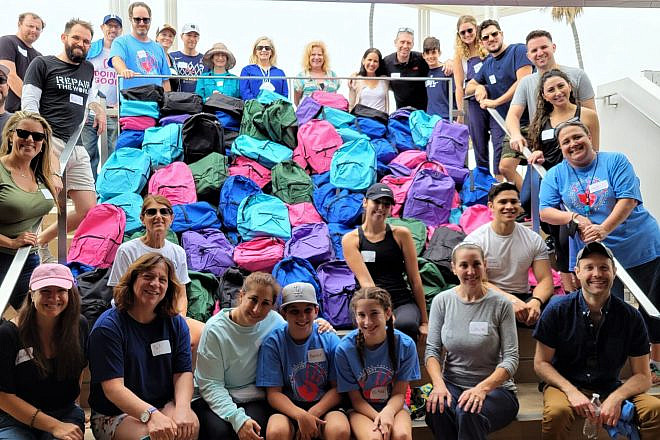Repair the World is more than three-quarters of the way towards its goal of distributing 10,000 backpacks across the United States, August 2022. Credit: Courtesy.