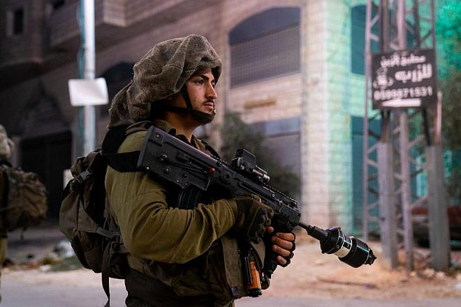 An IDF soldier in Judea and Samaria, Aug. 24, 2022. Courtesy: Israel Defense Forces.