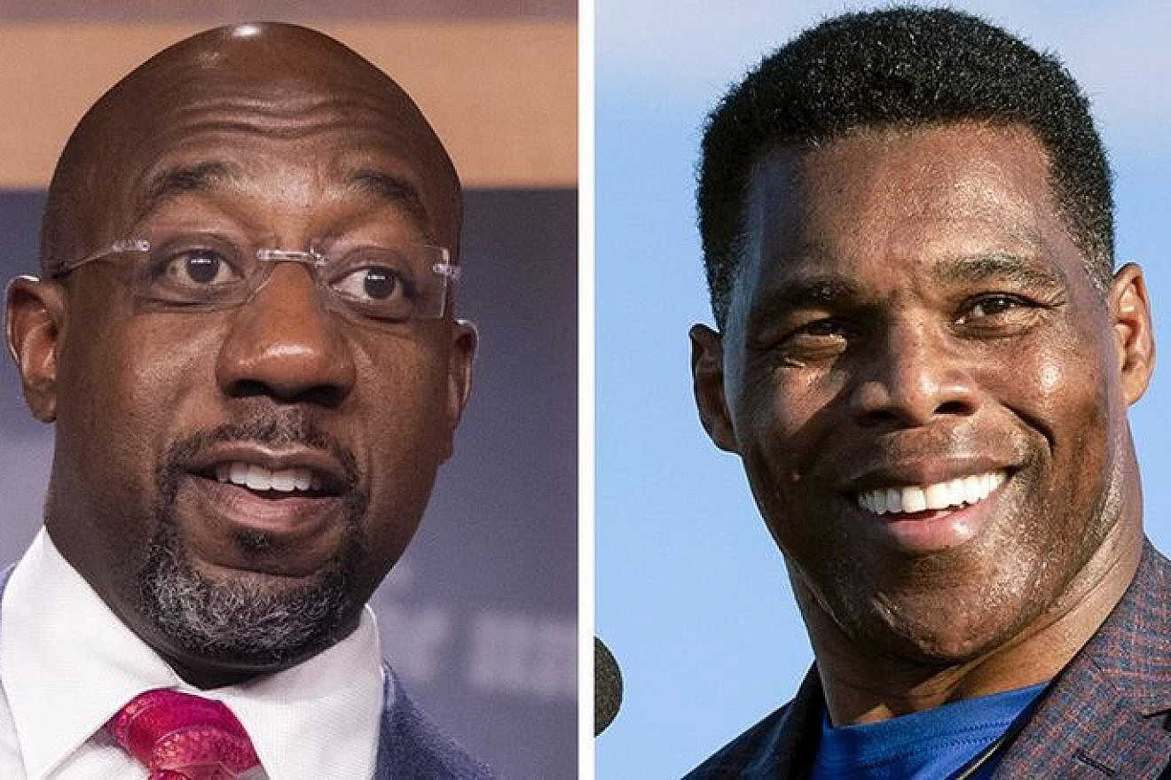 Democratic incumbent Raphael Warnock (left) and Republican challenger Herschel Walker (right). Source: YouTube.