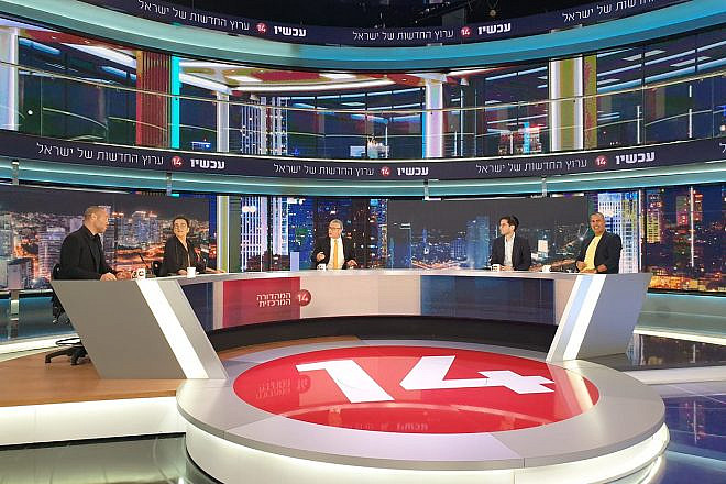 Israel's Channel 14 program "The Patriots," hosted by Yinon Magal. (center). Source: Facebook.