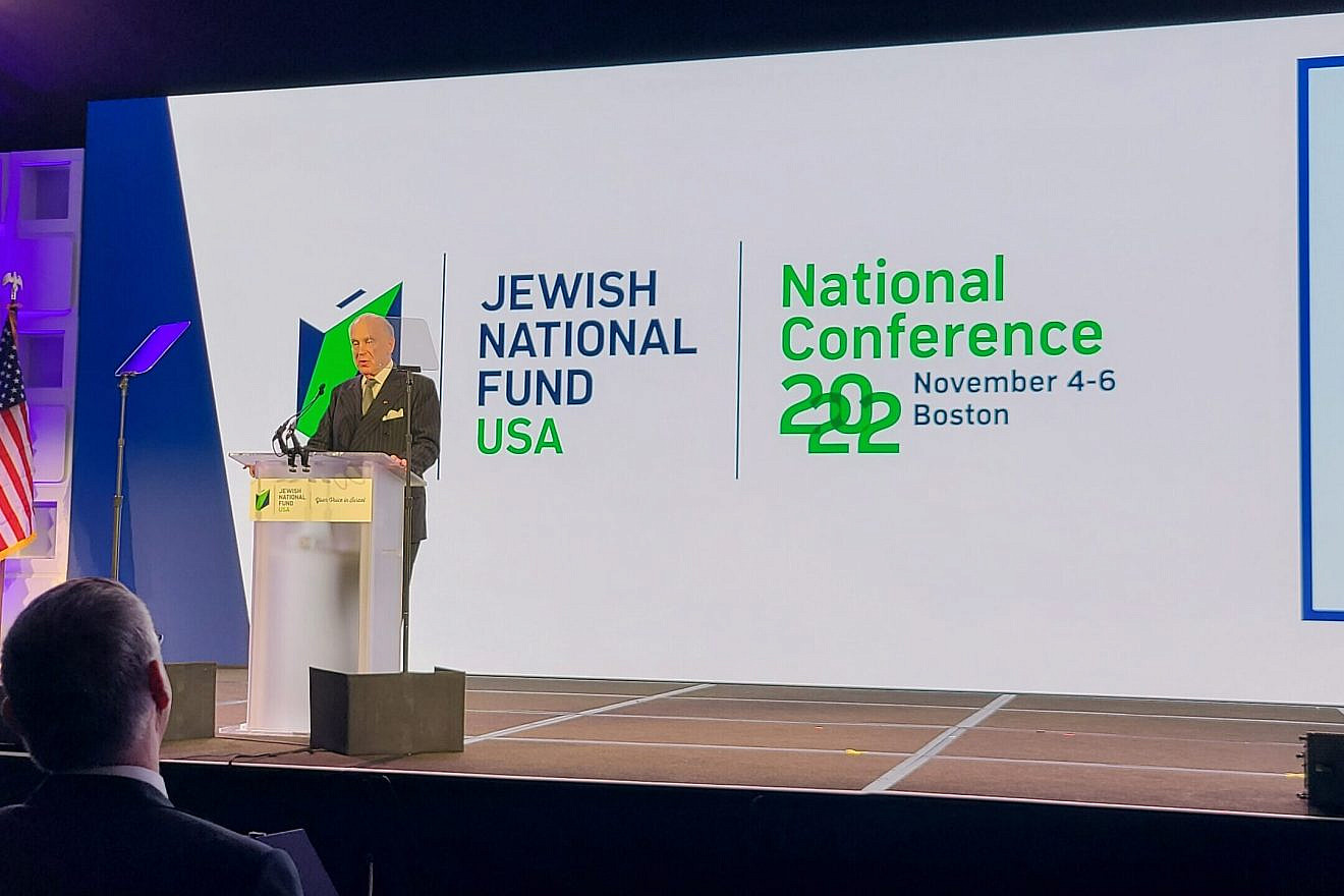 Ronald S. Lauder addressing members of Jewish National Fund-USA at a previous Global Conference for Israel. Credit: JNF-USA.