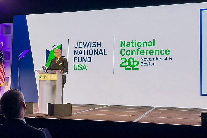 Ronald S. Lauder addressing members of Jewish National Fund-USA at a previous Global Conference for Israel. Credit: JNF-USA.