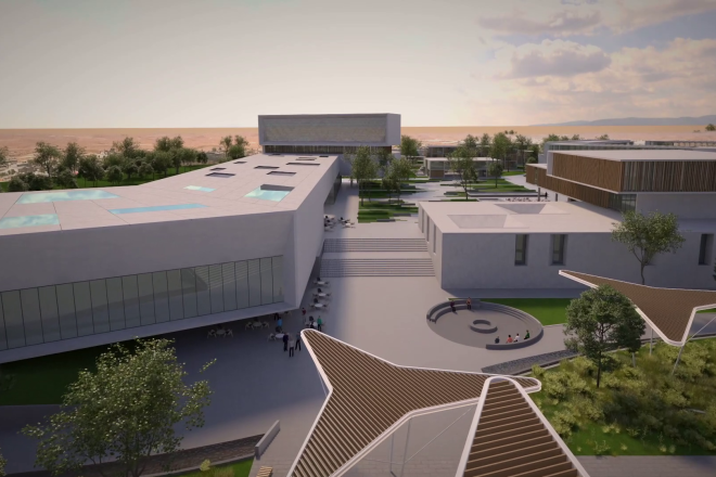 Concept art of the World Zionist Village campus to be built in Beersheva, Israel. Courtesy: JNF-USA