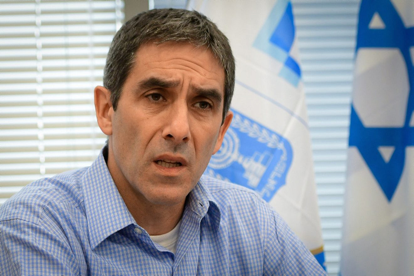 IDF Brig. Gen. (ret.) Gaby Portnoy, Director General of the Israel National Cyber Directorate, holds a  press conference in Tel Aviv, May 2, 2022. Photo by Avshalom Sassoni/Flash90.