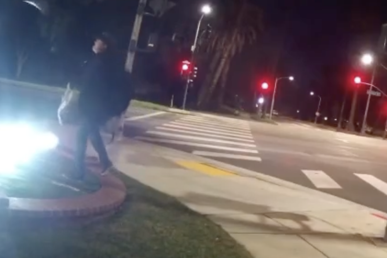 Footage of the vandalism of a menorah in Beverly Hills. Source: Instagram.