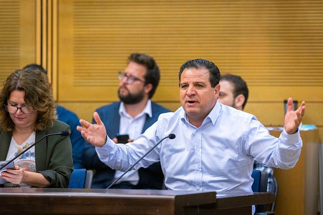 MK Ayman Odeh attends  a "55 years of occupation" conference at the Knesset in Jerusalem on June 8, 2022. Photo by Olivier Fitoussi/Flash90.