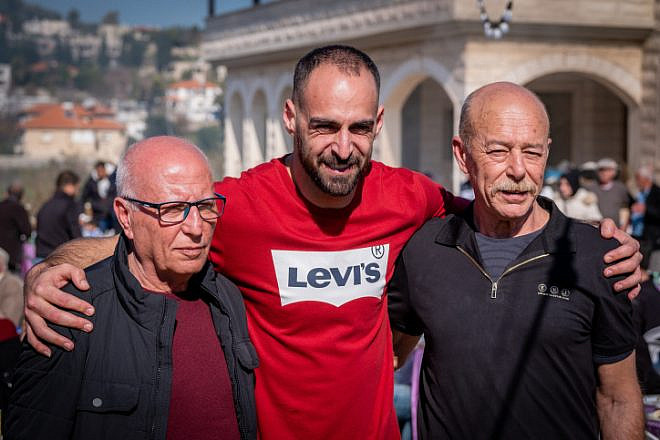 Karim and Maher Younis, who were both released after 40 years in prison, in 'Ara, Israel, Jan. 19, 2023. Photo by Fadi Amun/Flash90.