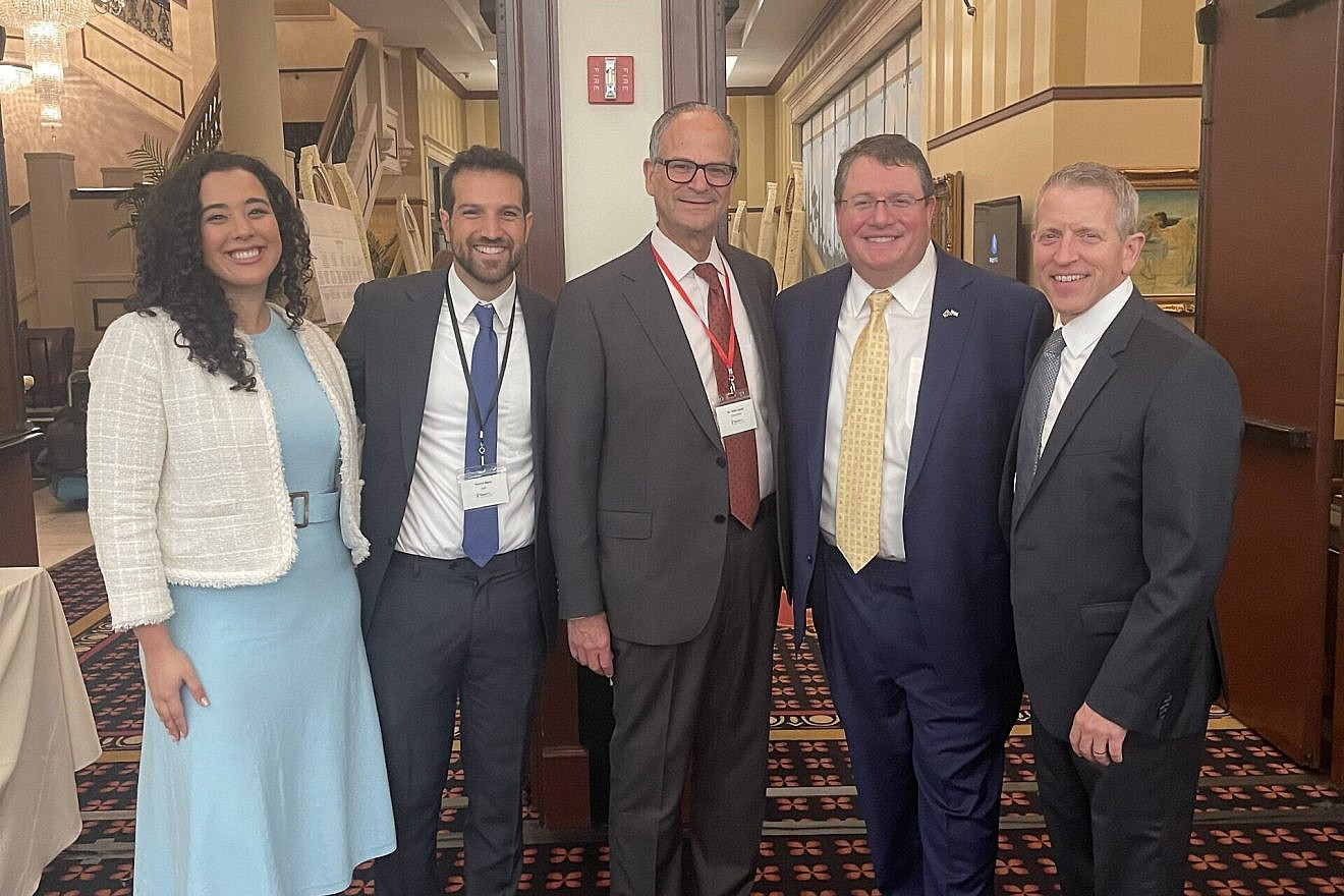 From left: Sen. Alexis Calatayud; Teach Florida executive director Danny Aqua; chairman of Teach Florida Dr. Allan Jacob; Florida House of Representatives member Randy Fine; and Speaker of the Florida House of Representatives Paul Renner. Credit: Courtesy.