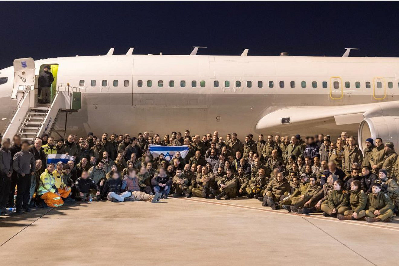 The Israel Defense Forces dispatches a 150-strong search-and-rescue team to earthquake-stricken southeastern Turkey, Feb. 6, 2023. Credit: IDF.