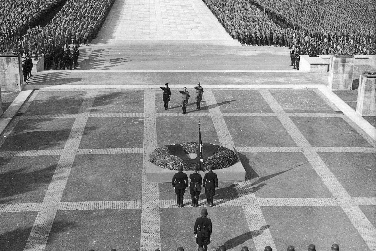 An image of a 1934 Nazi Party rally in Nuremburg, Germany. Credit: Wikimedia Commons/Public Domain.