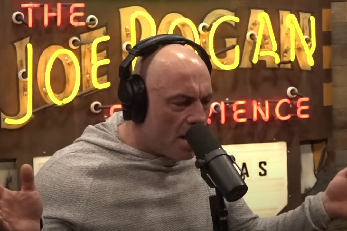 Joe Rogan on the set of his popular podcast, “The Joe Rogan Experience.” Credit: Courtesy.