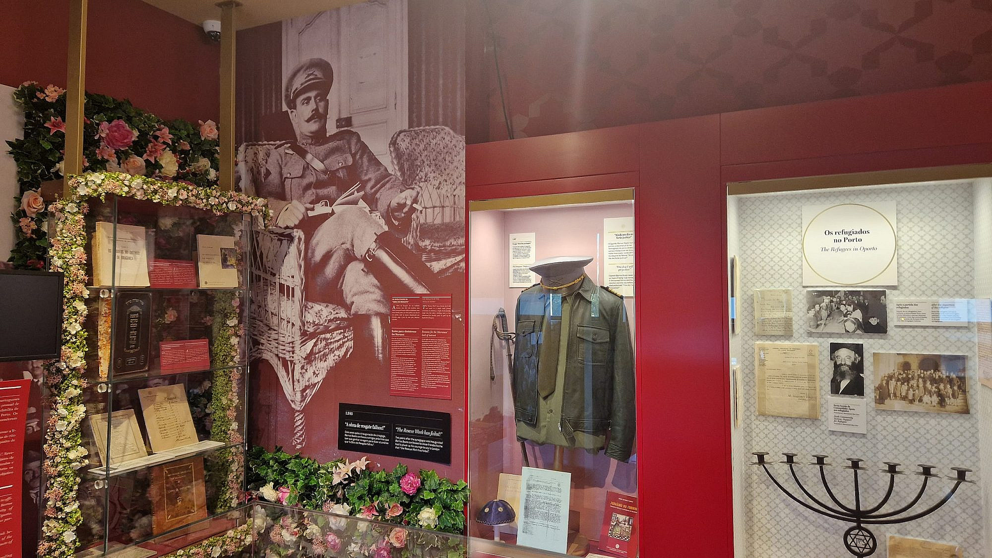 A display for Portuguese army officer Capt. Arthur Carlos Barros Basto (1887-1961) at the Jewish Museum of Oporto in Portugal. Courtesy.