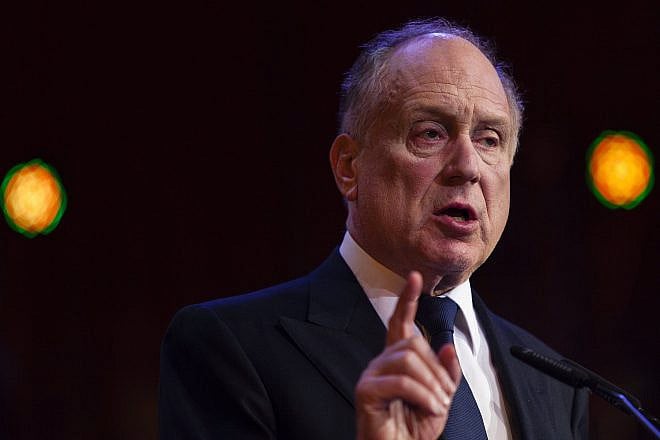 Ronald S. Lauder, president of the World Jewish Congress, at the Jerusalem Chairman's Conference on Sept. 22, 2013. Photo by Flash90.