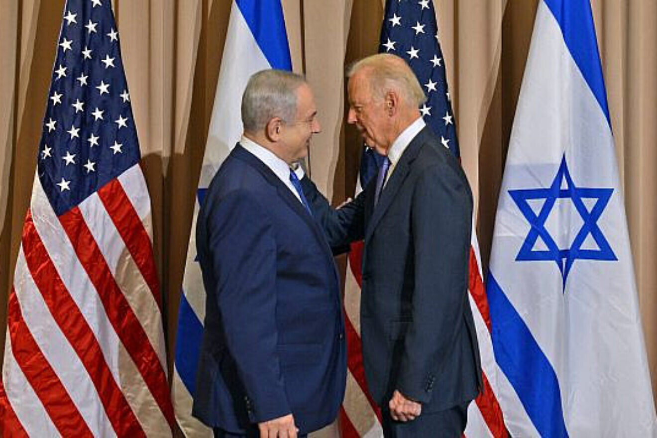 Prime Minister Benjamin Netanyahu meets with then-Vice President Joe Biden at the annual meeting of the World Economic Forum in Davos, Jan. 21, 2016. Photo by Haim Zach/GPO.
