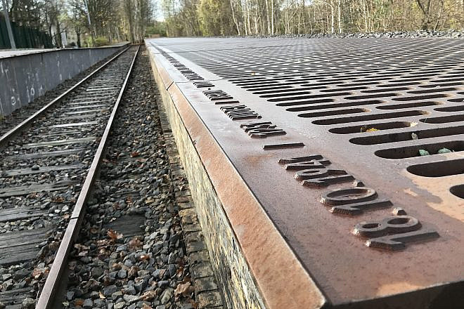Platform 17, a Holocaust memorial, in Berlin. Photo by Menachem Wecker.