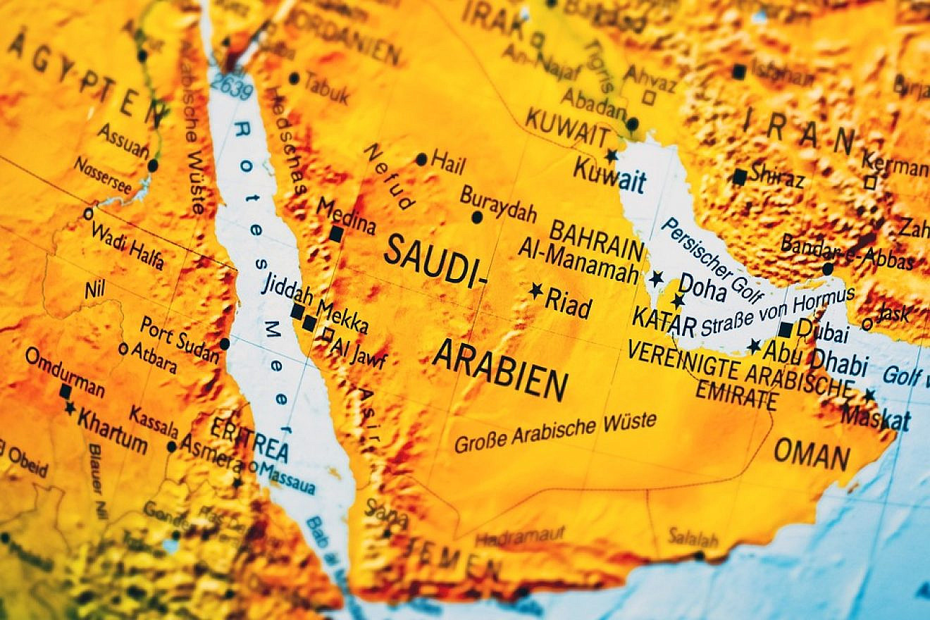 Mideast map, Saudi Arabia. Credit: Pixabay.