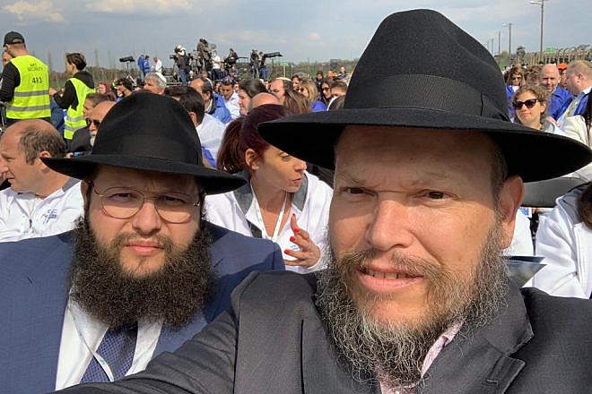 Rabbis Shalom Ber Stambler (left) and Mayer Stambler run the Chabad House in Warsaw. Credit: Courtesy.