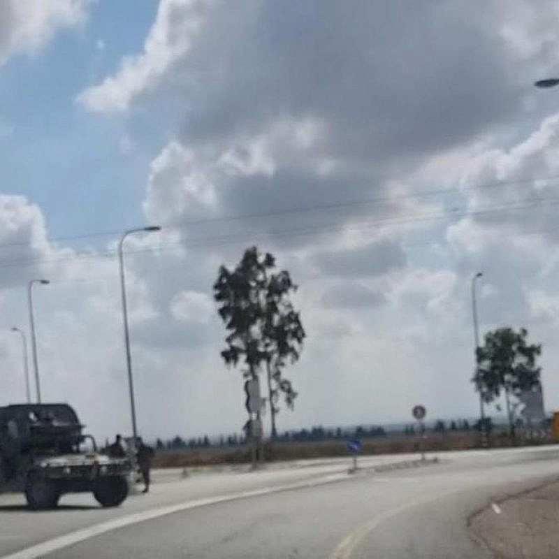 The Israel Defense Forces closed access to roads in the area of southern Israel close to the border with Gaza following a night of IAF massive airstrikes on targets of the Islamic Jihad terror organization killing three commanders, Ghannam, Tareq Izzeldeen and Khalil Al-Bahtini, who were responsible for the last month's rocket attacks on southern Israel. Gaza Envelope, May 9, 2023. Photo by Adele Raemer/TPS.