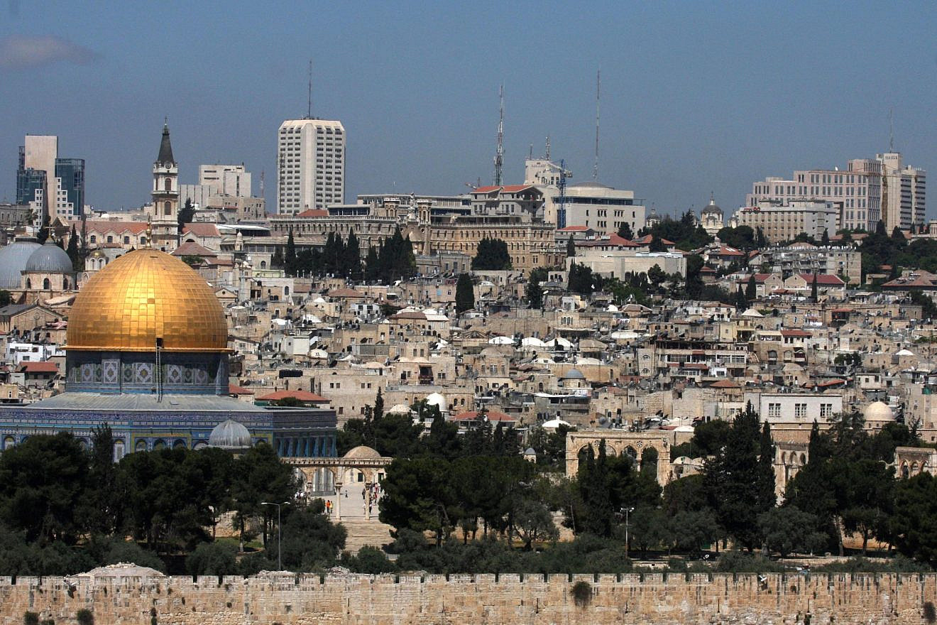 The Jerusalem skyline seen from the Mount of Olives, May 19, 2008. Photo by Nati Shohat/Flash90.